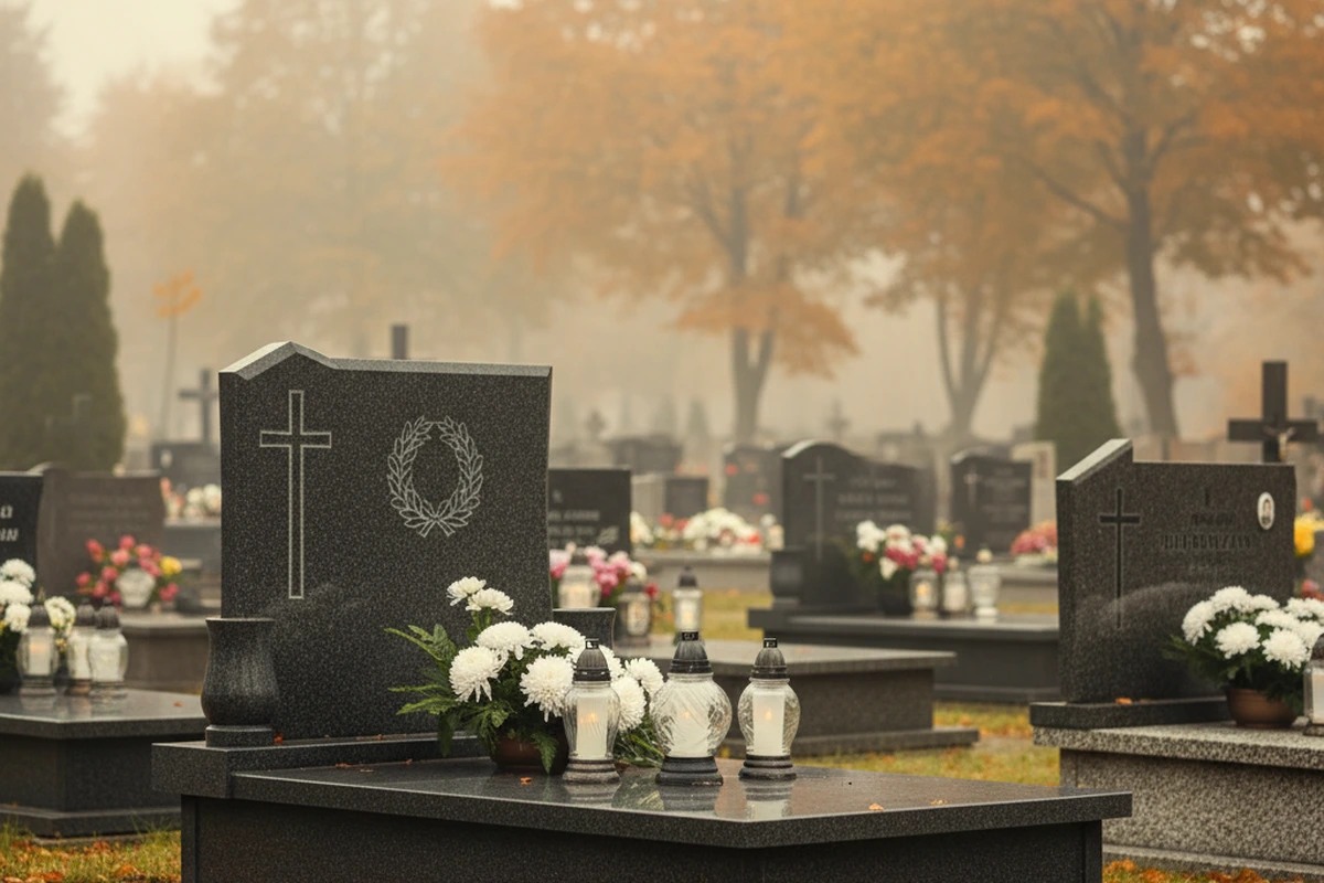 A gravestone in a Kraków cemetery